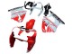 White Red Black 2000-2002 Kawasaki ZX6R Motorcycle Fairings