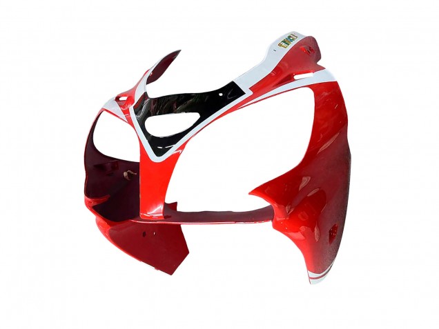 White Red Black 2000-2002 Kawasaki ZX6R Motorcycle Fairings