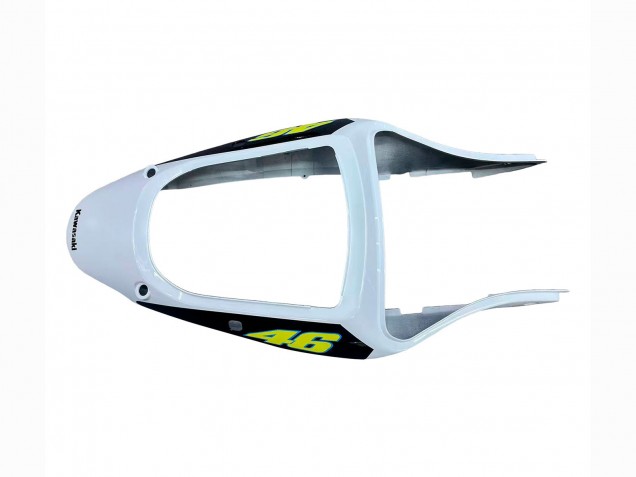 White Red Black 2000-2002 Kawasaki ZX6R Motorcycle Fairings