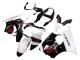 White Black Red Monster 2000-2002 Kawasaki ZX6R Motorcycle Fairings