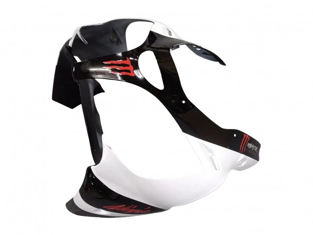 White Black Red Monster 2000-2002 Kawasaki ZX6R Motorcycle Fairings