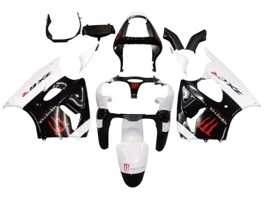 White Black Red Monster 2000-2002 Kawasaki ZX6R Motorcycle Fairings