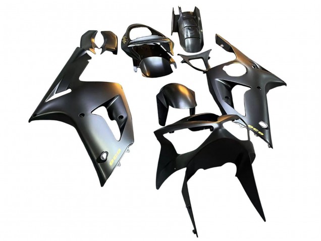 Matte Black Gold 636 2003-2004 Kawasaki ZX6R Motorcycle Fairings