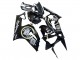 Glossy Black White Motul Lucky Strike 2003-2004 Kawasaki ZX6R Motorcycle Fairings