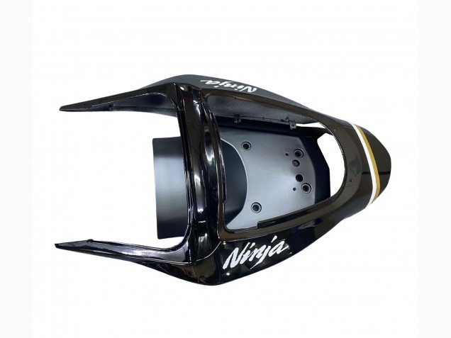 Glossy Black White Motul Lucky Strike 2003-2004 Kawasaki ZX6R Motorcycle Fairings