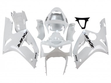 White Black Decals 2003-2004 Kawasaki ZX6R Motorcycle Fairings