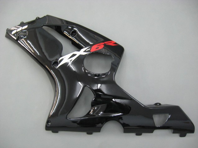 Glossy Black 2003-2004 Kawasaki ZX6R Motorcycle Fairings