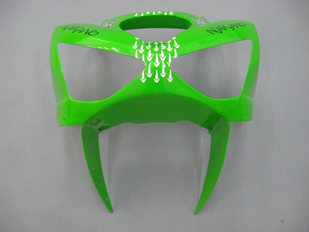 Green White Black Elf Bridgestone 2003-2004 Kawasaki ZX6R Motorcycle Fairings