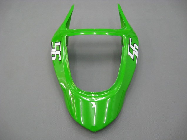 Green White Black Elf Bridgestone 2003-2004 Kawasaki ZX6R Motorcycle Fairings