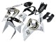 White Black Motul Lucky Strike 2003-2004 Kawasaki ZX6R Motorcycle Fairings