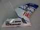White Blue Red Fiat 2003-2004 Kawasaki ZX6R Motorcycle Fairings