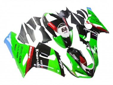 Green Red Black Elf 66 2005-2006 Kawasaki ZX6R Motorcycle Fairings