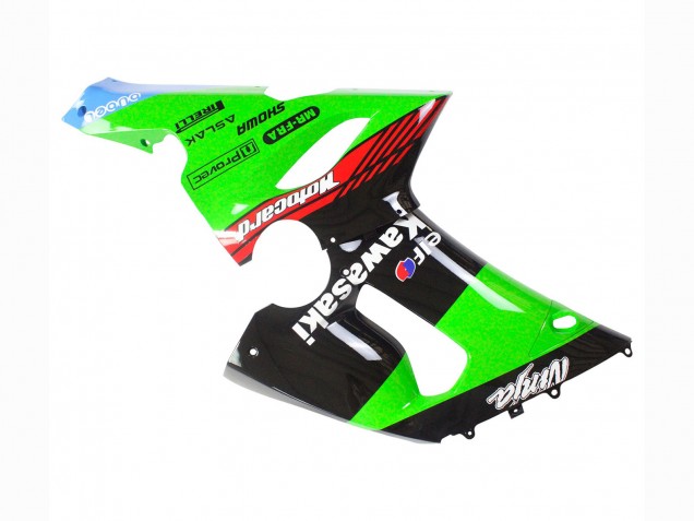 Green Red Black Elf 66 2005-2006 Kawasaki ZX6R Motorcycle Fairings