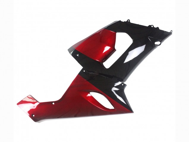 Red Glossy Black 2005-2006 Kawasaki ZX6R Motorcycle Fairing