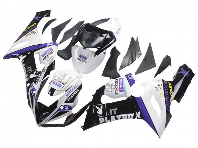 White Purple Black Rizoma Playboy DENSO 2005-2006 Kawasaki ZX6R Motorcycle Fairings