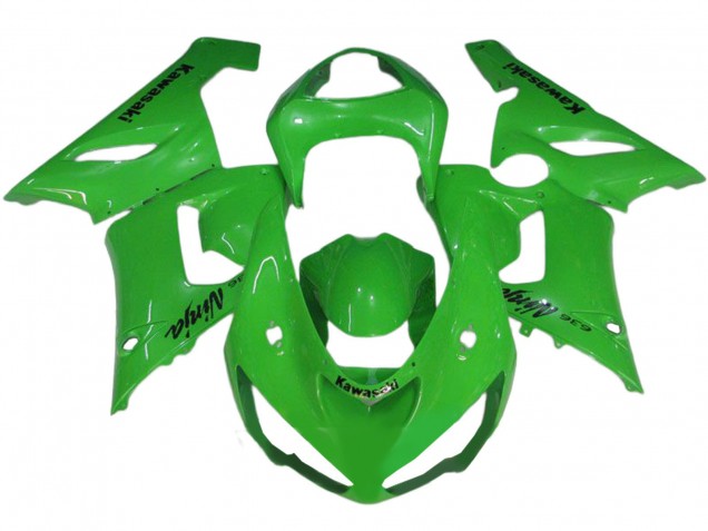 Green 2005-2006 Kawasaki ZX6R Motorcycle Fairings