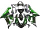 Glossy Black Green Flame 2005-2006 Kawasaki ZX6R Motorcycle Fairing