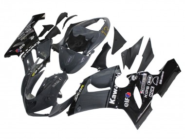 Dark Grey Black 2005-2006 Kawasaki ZX6R Motorcycle Fairings