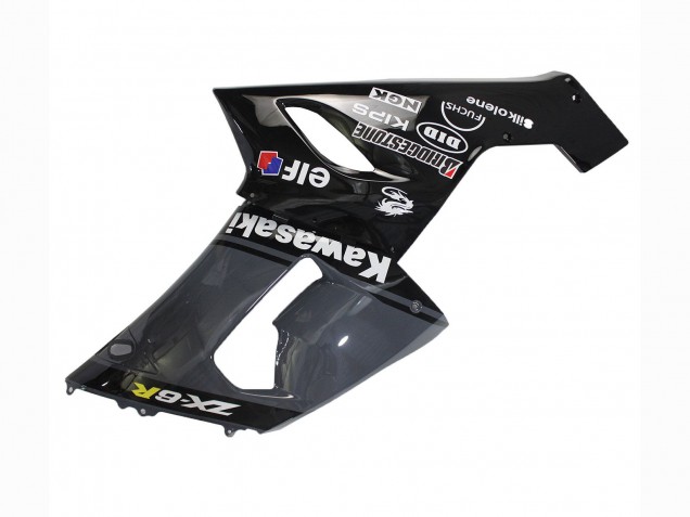 Dark Grey Black 2005-2006 Kawasaki ZX6R Motorcycle Fairings