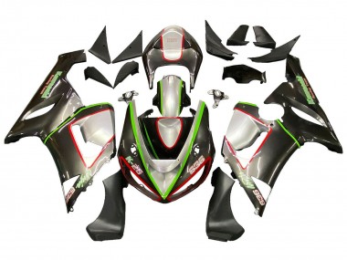 Black Silver Green Red K-26 2005-2006 Kawasaki ZX6R Motorcycle Fairings