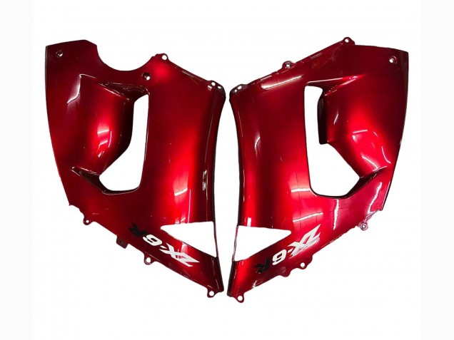Red Black 2005-2006 Kawasaki ZX6R Motorcycle Fairings