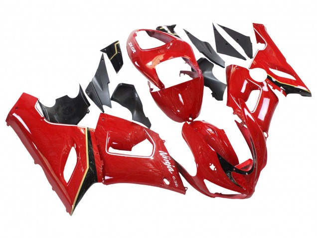 Red Yellow Black 2005-2006 Kawasaki ZX6R Motorcycle Fairings