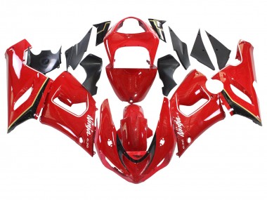 Red Yellow Black 2005-2006 Kawasaki ZX6R Motorcycle Fairings