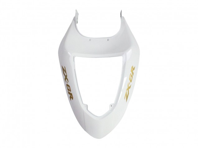 White Black Gold Ninja 2005-2006 Kawasaki ZX6R Motorcycle Fairings