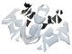 White 2005-2006 Kawasaki ZX6R Motorcycle Fairings