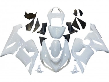 White 2005-2006 Kawasaki ZX6R Motorcycle Fairings