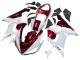 White Red 2005-2006 Kawasaki ZX6R Motorcycle Fairings