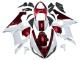 White Red 2005-2006 Kawasaki ZX6R Motorcycle Fairings