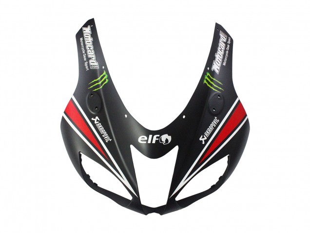 Black White Red with White Snow Decal Ninja Elf 2007-2008 Kawasaki ZX6R Motorcycle Fairings