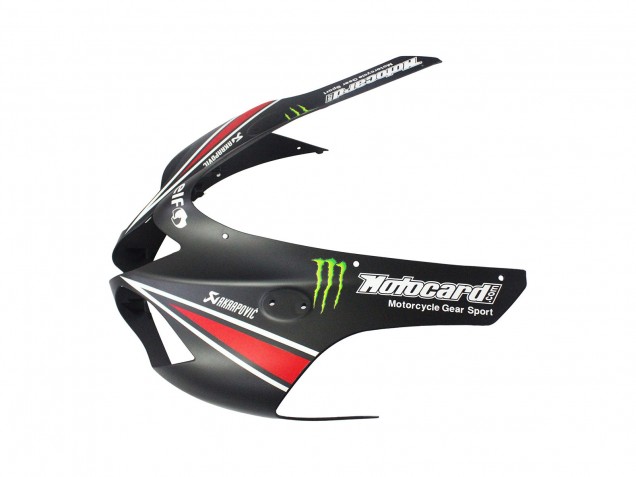 Black White Red with White Snow Decal Ninja Elf 2007-2008 Kawasaki ZX6R Motorcycle Fairings