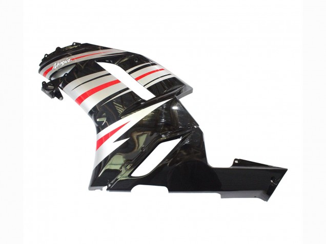 Black Silver Red Ninja 2007-2008 Kawasaki ZX6R Motorcycle Fairings