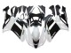 Black White Ninja 2007-2008 Kawasaki ZX6R Motorcycle Fairings