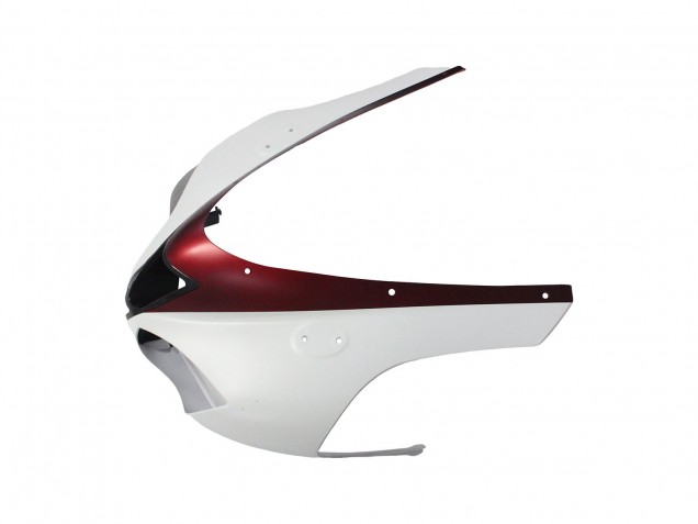 White Red 2007-2008 Kawasaki ZX6R Motorcycle Fairing
