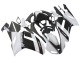 White Black 2007-2008 Kawasaki ZX6R Motorcycle Fairing