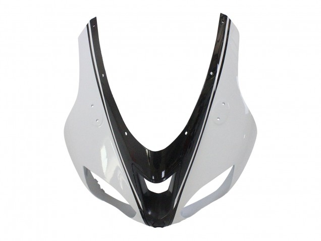 White Black 2007-2008 Kawasaki ZX6R Motorcycle Fairing