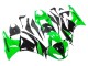 Green Glossy Black 2009-2012 Kawasaki ZX6R Motorcycle Fairings