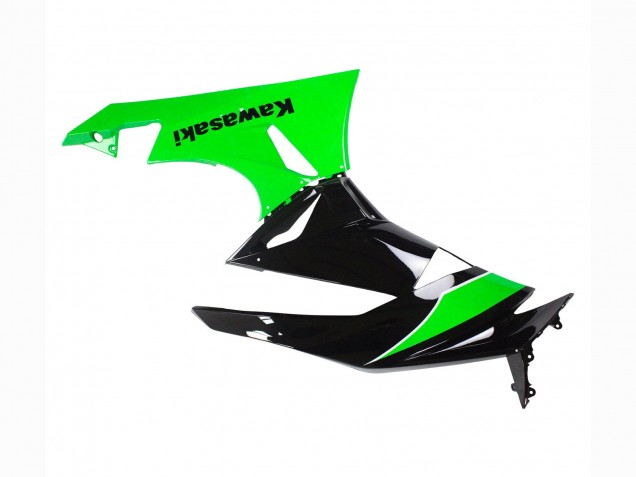 Green Glossy Black 2009-2012 Kawasaki ZX6R Motorcycle Fairings
