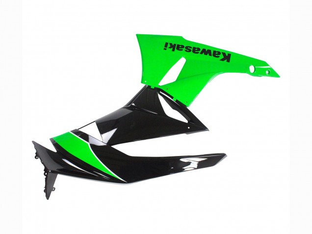 Green Glossy Black 2009-2012 Kawasaki ZX6R Motorcycle Fairings
