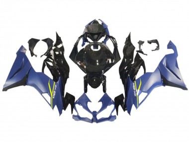 Blue Glossy Black Yellow 2009-2012 Kawasaki ZX6R Motorcycle Fairing