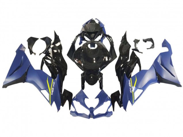 Blue Glossy Black Yellow 2009-2012 Kawasaki ZX6R Motorcycle Fairing