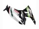 White Red Black Green 2009-2012 Kawasaki ZX6R Motorcycle Fairings