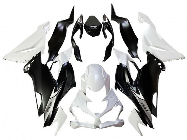 White Matte Black 2013-2018 Kawasaki ZX6R Bike Fairings
