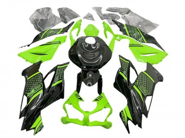 Green Black Honeycomb 2019-2022 Kawasaki ZX6R Motorcycle Fairings