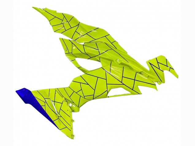 Blue Yellow 2019-2022 Kawasaki ZX6R Motorcycle Fairings