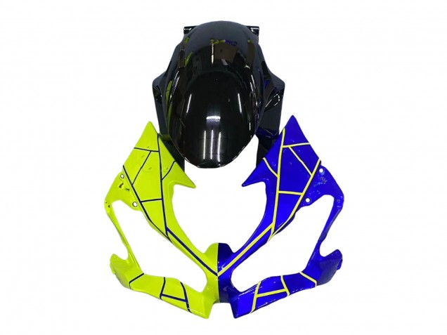 Blue Yellow 2019-2022 Kawasaki ZX6R Motorcycle Fairings