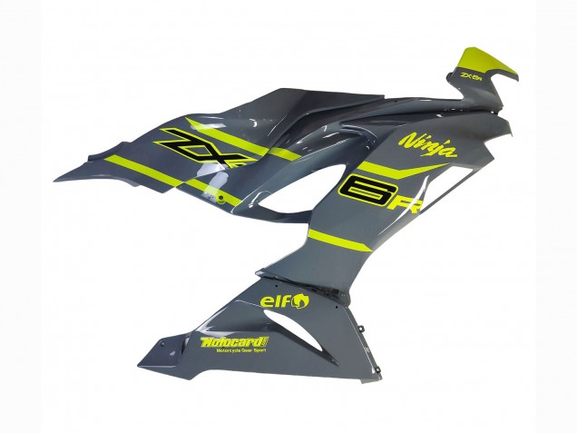 Nardo Grey Yellow 2019-2022 Kawasaki ZX6R Motorcycle Fairings